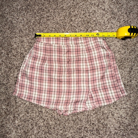 Pink and Brown Plaid Skort - Picture 3 of 6